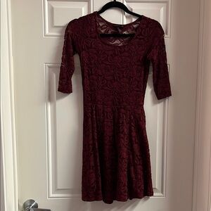 Burgundy Lace Women’s Small Dress